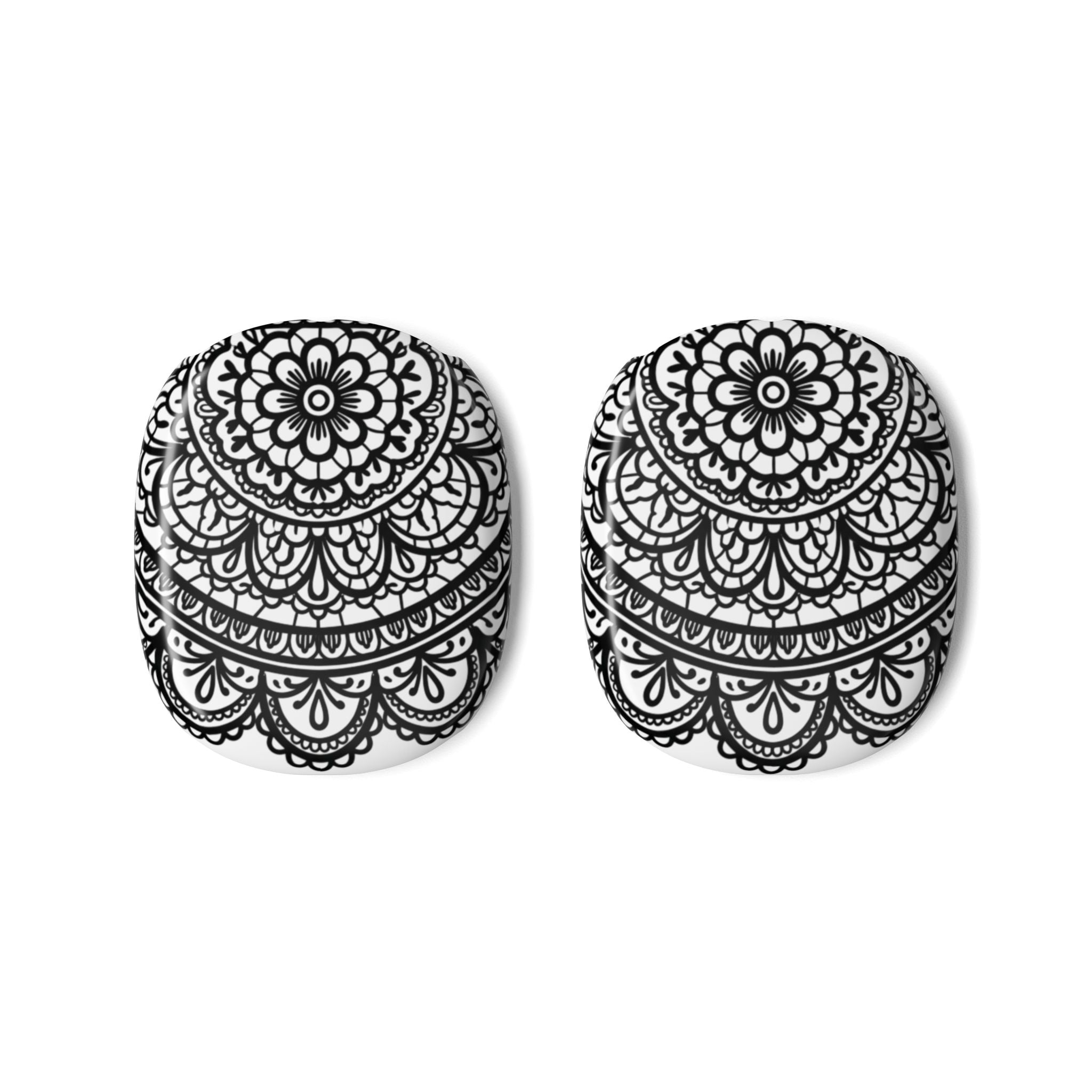 Mandala Floral AirPod Max Cases – Black & White Decorative Ear Pad Covers