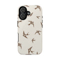 Swallow Pattern Tough Magnetic Phone Case — Protective MagSafe-Compatible Bird Design