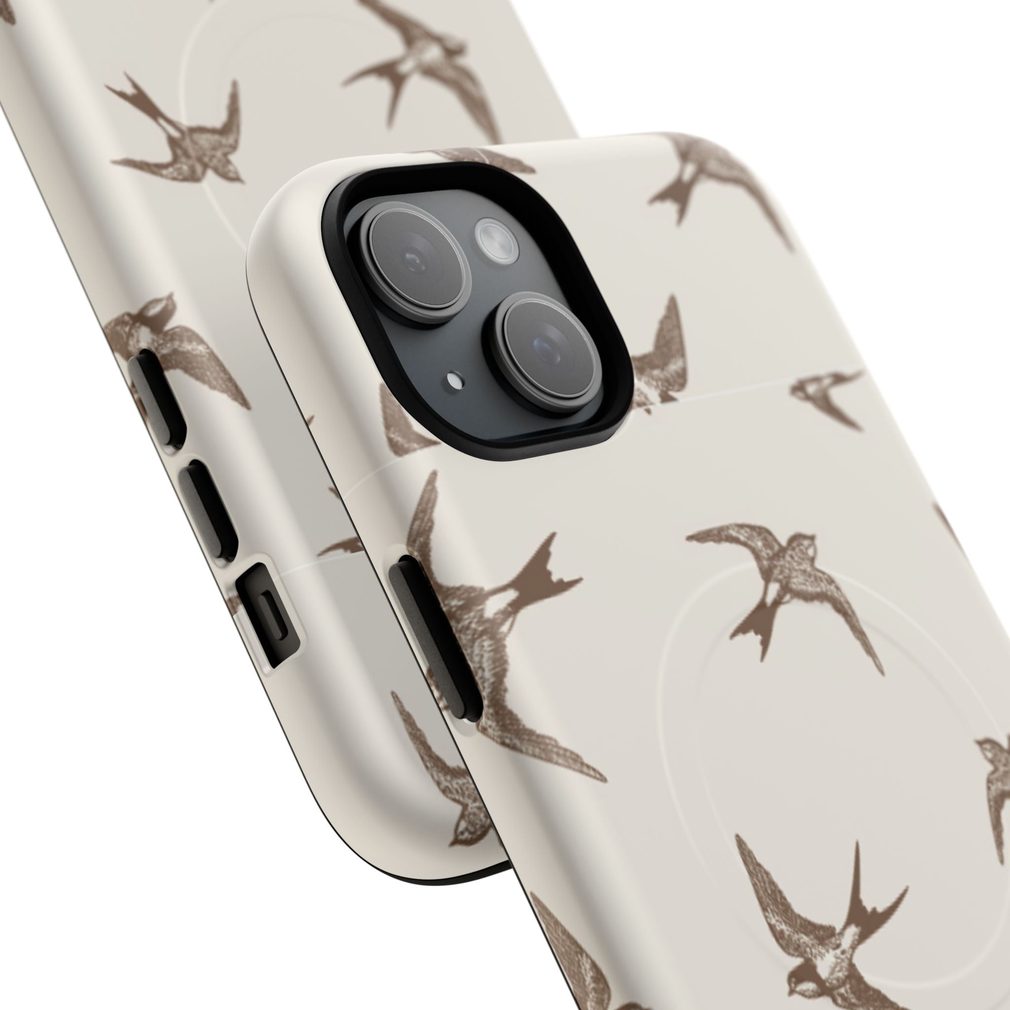 Swallow Pattern Tough Magnetic Phone Case — Protective MagSafe-Compatible Bird Design