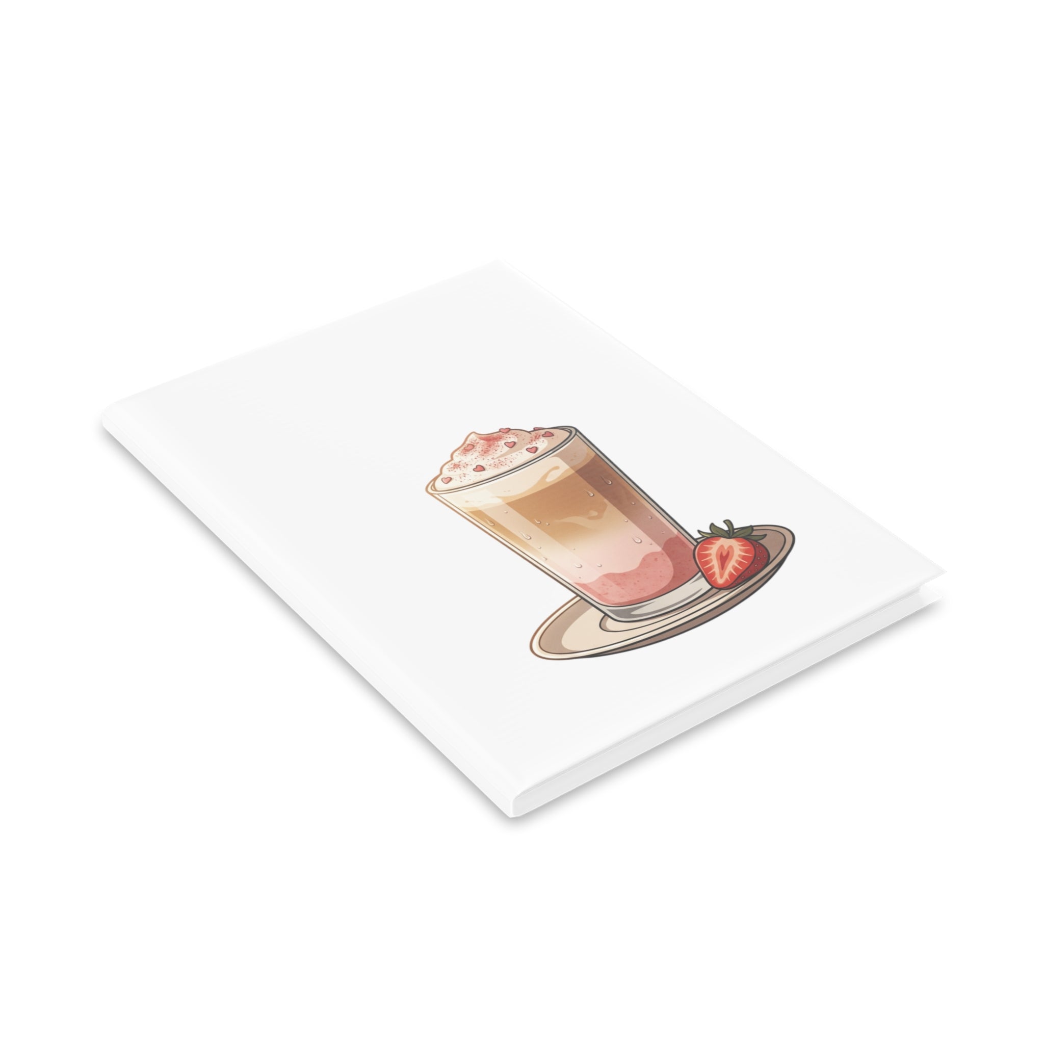 Strawberry Latte Hardcover Notebook — Puffy Cover Journal