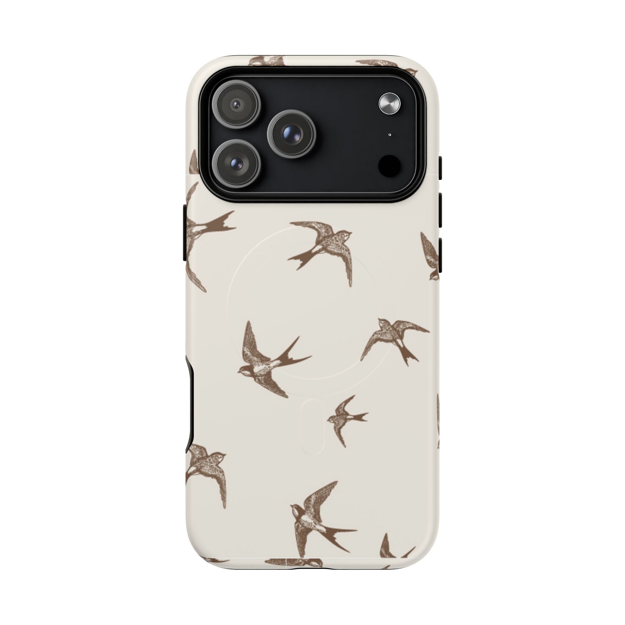 Swallow Pattern Tough Magnetic Phone Case — Protective MagSafe-Compatible Bird Design