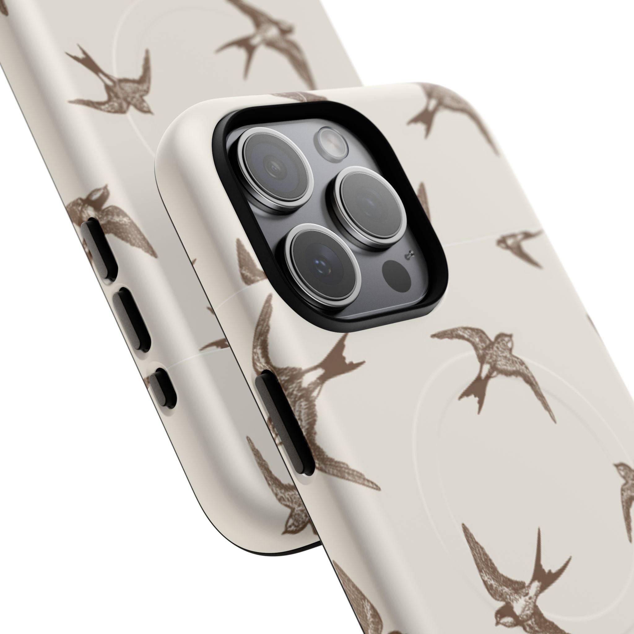 Swallow Pattern Tough Magnetic Phone Case — Protective MagSafe-Compatible Bird Design